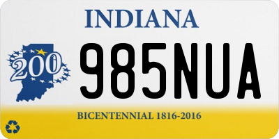 IN license plate 985NUA