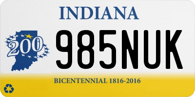 IN license plate 985NUK