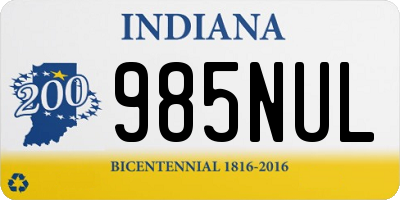 IN license plate 985NUL
