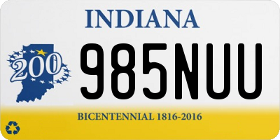 IN license plate 985NUU