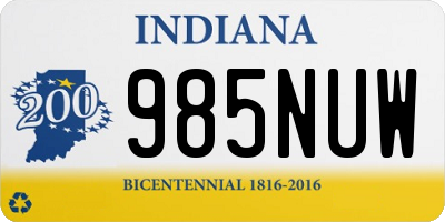 IN license plate 985NUW