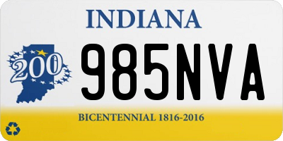 IN license plate 985NVA