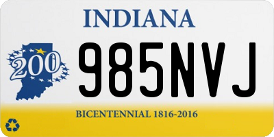 IN license plate 985NVJ