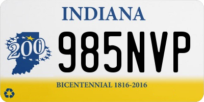 IN license plate 985NVP