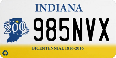IN license plate 985NVX