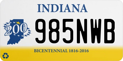 IN license plate 985NWB