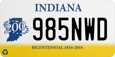 IN license plate 985NWD