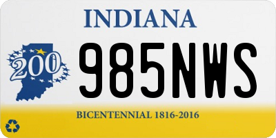 IN license plate 985NWS
