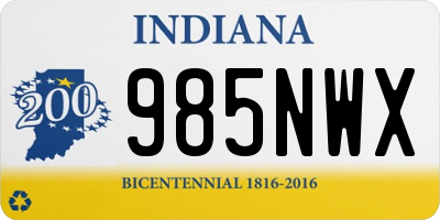 IN license plate 985NWX