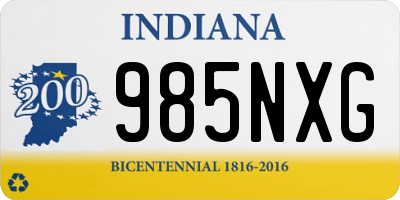 IN license plate 985NXG