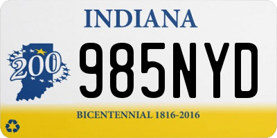 IN license plate 985NYD
