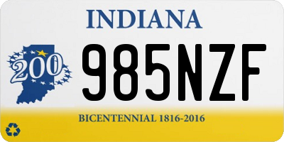 IN license plate 985NZF