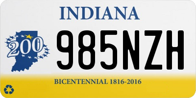 IN license plate 985NZH