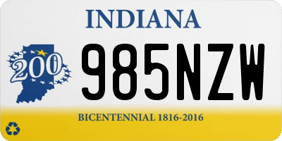 IN license plate 985NZW