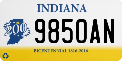 IN license plate 985OAN