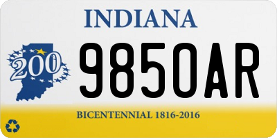 IN license plate 985OAR