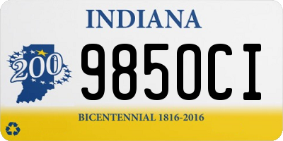 IN license plate 985OCI