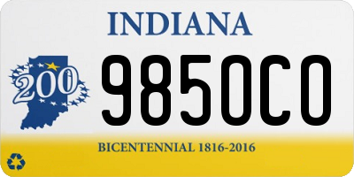 IN license plate 985OCO