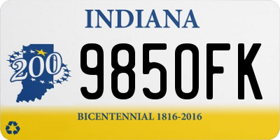 IN license plate 985OFK