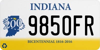 IN license plate 985OFR