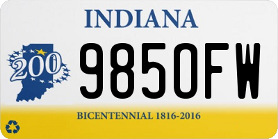 IN license plate 985OFW