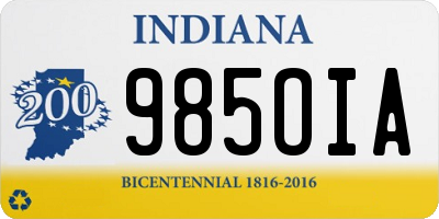 IN license plate 985OIA