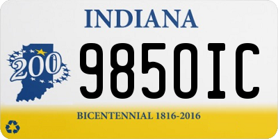 IN license plate 985OIC