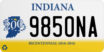 IN license plate 985ONA