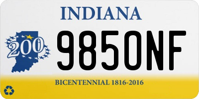 IN license plate 985ONF