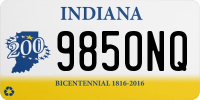 IN license plate 985ONQ