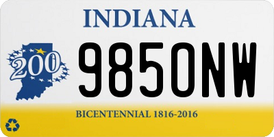 IN license plate 985ONW