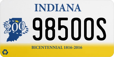 IN license plate 985OOS