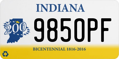 IN license plate 985OPF