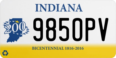 IN license plate 985OPV