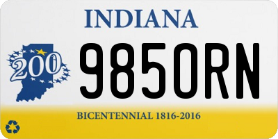 IN license plate 985ORN