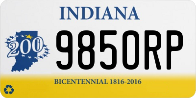 IN license plate 985ORP