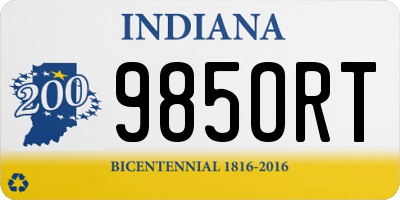 IN license plate 985ORT