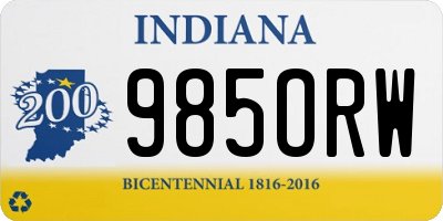 IN license plate 985ORW