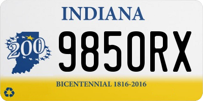 IN license plate 985ORX