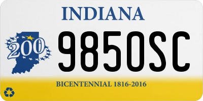 IN license plate 985OSC