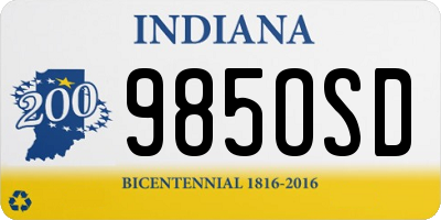 IN license plate 985OSD