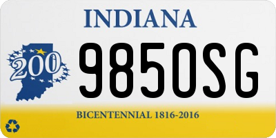 IN license plate 985OSG