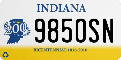 IN license plate 985OSN