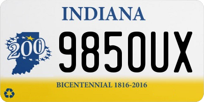 IN license plate 985OUX