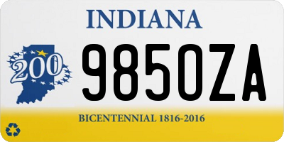 IN license plate 985OZA