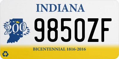 IN license plate 985OZF