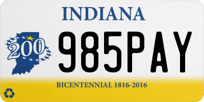 IN license plate 985PAY
