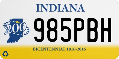 IN license plate 985PBH