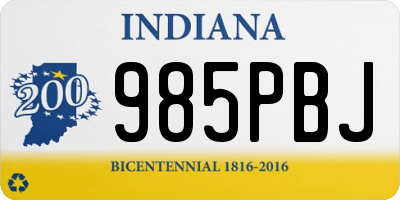 IN license plate 985PBJ