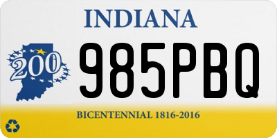 IN license plate 985PBQ